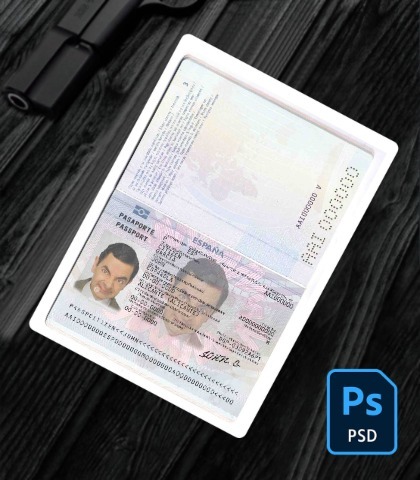 Spain passport PSD